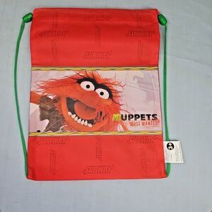 Muppets Most Wanted ANIMAL Lunch Drawstring BagPack Disney Tote Bag 2014